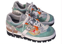 customized by nir「handmade 1 of 1 AJ patchwork mix」 Aqua Haze×White×Gray　27cm