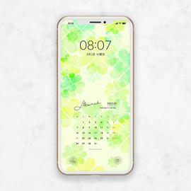 3月のカレンダー付スマホ壁紙のご案内 ꕤ おしゃれ待ち受け画面のハナプラ スマホ壁紙 無料