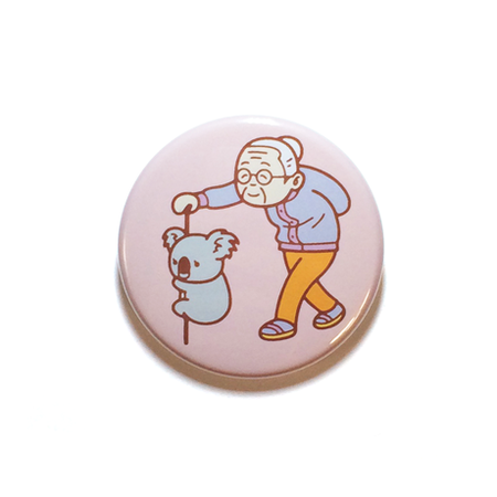 コアラ：おばあちゃん　バッジ