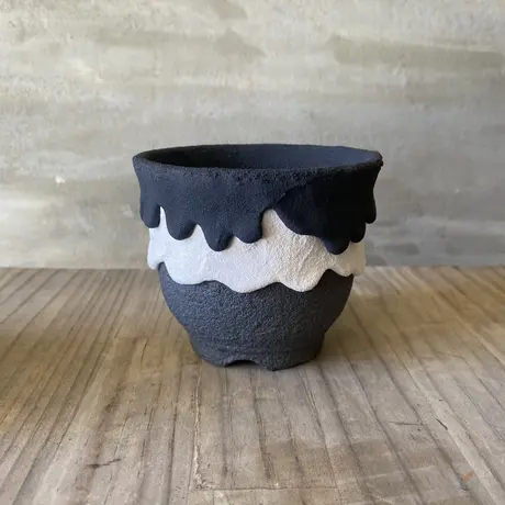 値段が安い - Left Botanical / bl.taichi / 植木鉢 白黒 新品 - 直接