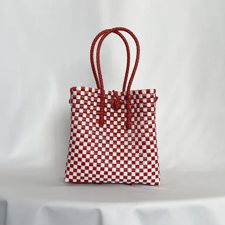 オンライン廉価 レア品 メケアリサ Gummy bag Checkers かごバッグ