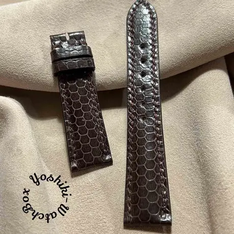 送料＆加工料込 sna-66 シースネイク ウミヘビ 腕時計ベルト グレー