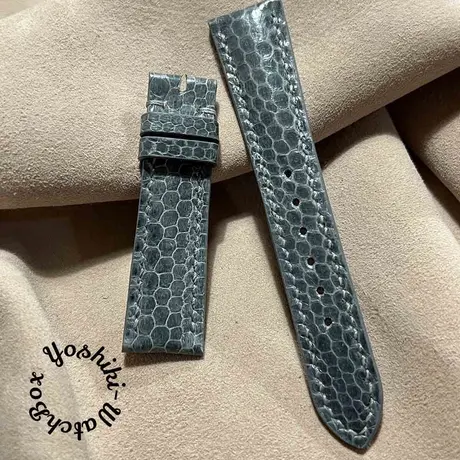 送料＆加工料込 sna-66 シースネイク ウミヘビ 腕時計ベルト グレー