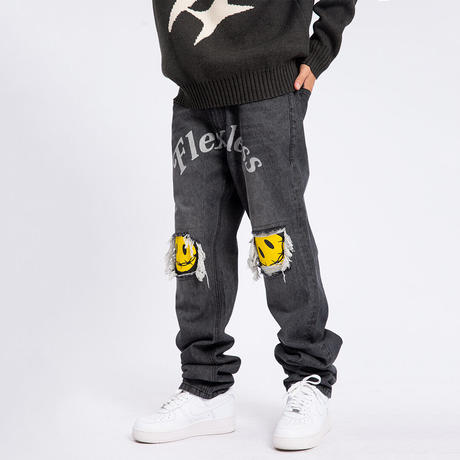 30%OFF SALE セール FLEXHOOD 22 smiley face patchwork jeans - 通販