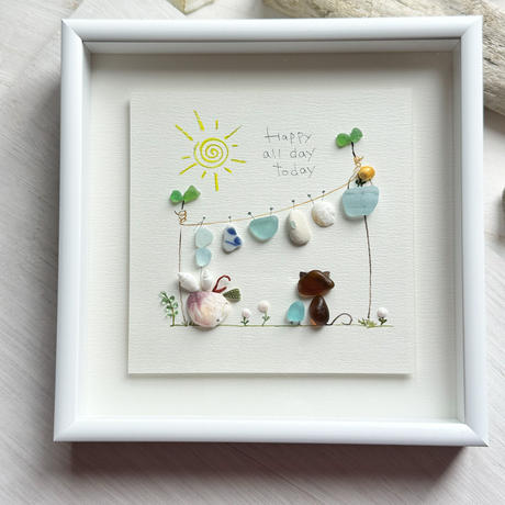 100%品質 シーグラスアート『きみをおもう』『きみをおもう~mini