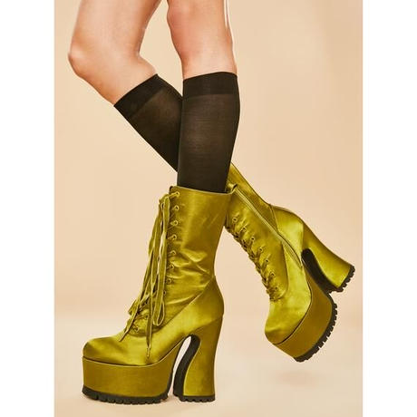 DOLLS KILL ブロックヒールレースアップシューズ | contifarma.pe