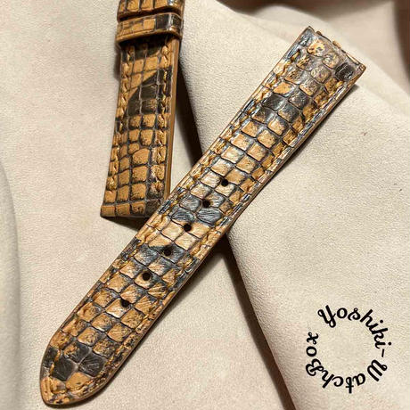 超歓迎新作】 pyt-111 パイソン 腕時計ベルト ブラウン (ラグ幅20mm