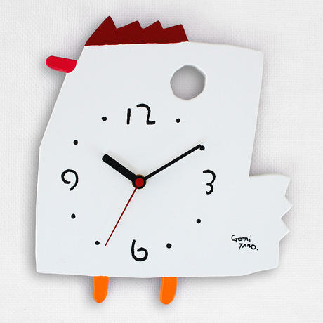 絵本作家 五味太郎 オリジナル時計 クロック にわとり 五味太郎 アネックス ショップ