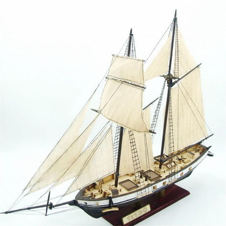 スケールヨットモデル 1:130 diy 船 アセンブリ モデルキット 古典的 手作り 木製帆...