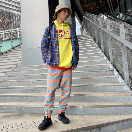 Skull Border Saluel Pants(Orange)