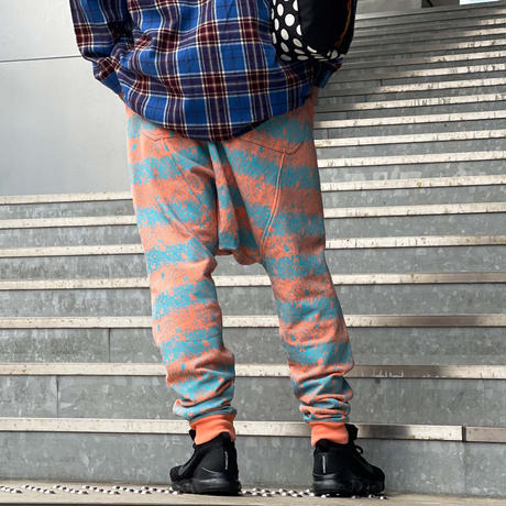 Skull Border Saluel Pants(Orange)