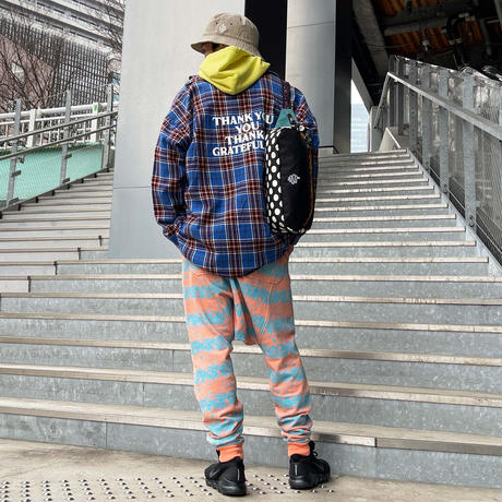 Skull Border Saluel Pants(Orange)