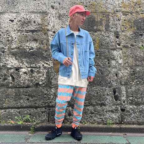 Skull Border Saluel Pants(Orange)
