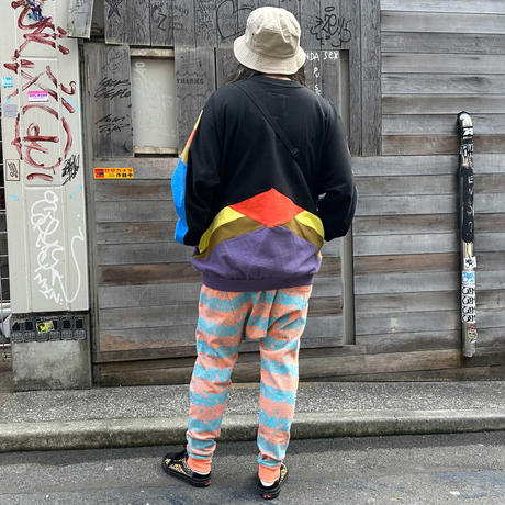 Skull Border Saluel Pants(Orange)