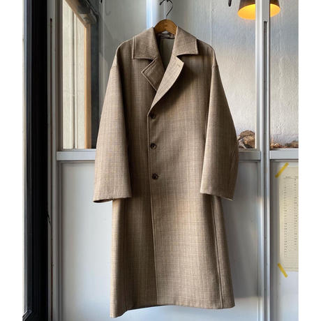 bluefaced wool double cloth chesterfield coat