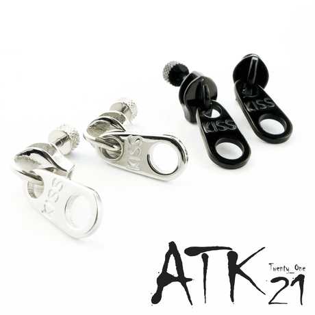 両耳用 2個セット ジッパー ファスナー チャック 16g サージカル