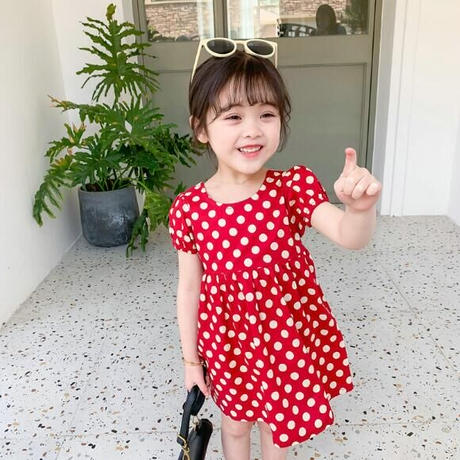 超可爱 国内即発 韓国上陸 Dress 258 Guka ワンピース ワンピース ドット柄 Guka 半袖 ワンピース オールインワン Hlt No