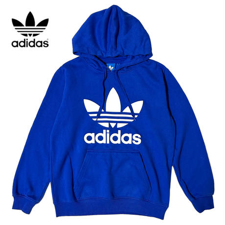 TAK685さ adidas 90s トレフォイルロゴ ビックロゴ スウェットシャツ パーカー メンズL