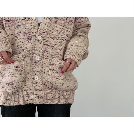 AURALEE / SUPER FINE COTTON RESIST DYED KNIT BIG CARDIGAN