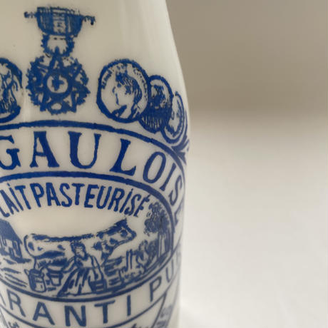 １９５０年代　ミルクグラス　牛乳びん　ゴロワー牧場　２点セット