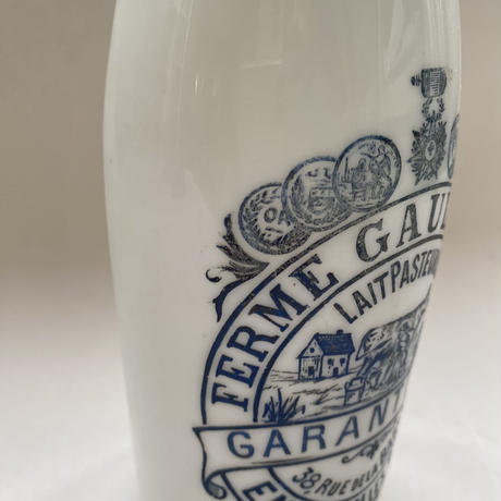 １９５０年代　ミルクグラス　牛乳びん　ゴロワー牧場　２点セット