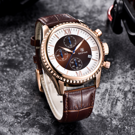 華麗 防水 クォーツ時計 メンズ Benyar スポーツ Lスリヴァーブラック カジュアル 腕時計メンズ Www Sigweb Cl