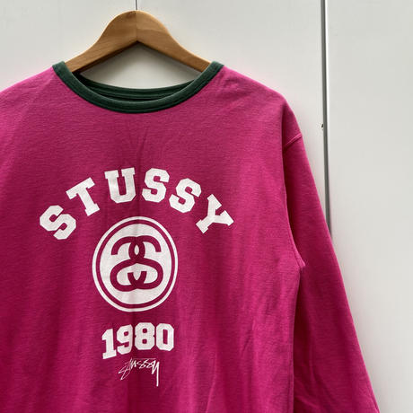 ずっと気になってた 刺繍ロゴ パーカー マスタード Stussy Champion コラボ ステューシー