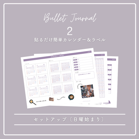 2月 | 日曜始まり | テーマカラー | BUJO