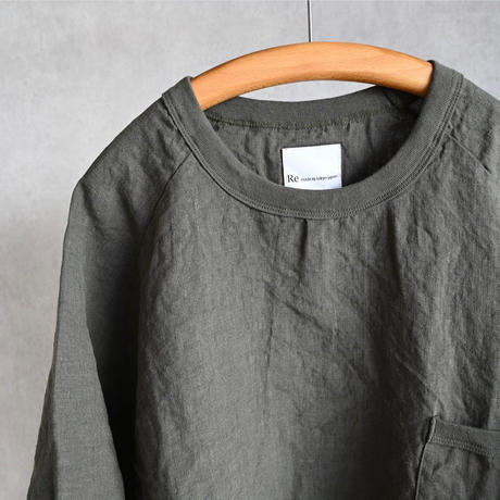 【Re made in tokyo japan】FRENCH LINEN PULL OVER TEE フレンチリネン ラグラン リラックスT【7月上旬入荷予定】