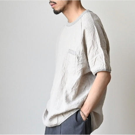【Re made in tokyo japan】FRENCH LINEN PULL OVER TEE フレンチリネン ラグラン リラックスT【7月上旬入荷予定】