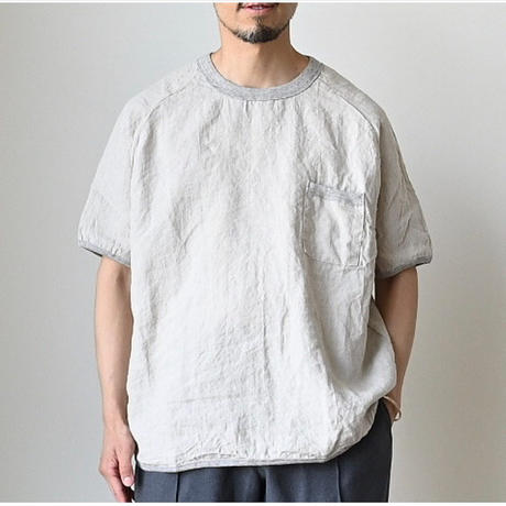 【Re made in tokyo japan】FRENCH LINEN PULL OVER TEE フレンチリネン ラグラン リラックスT【7月上旬入荷予定】