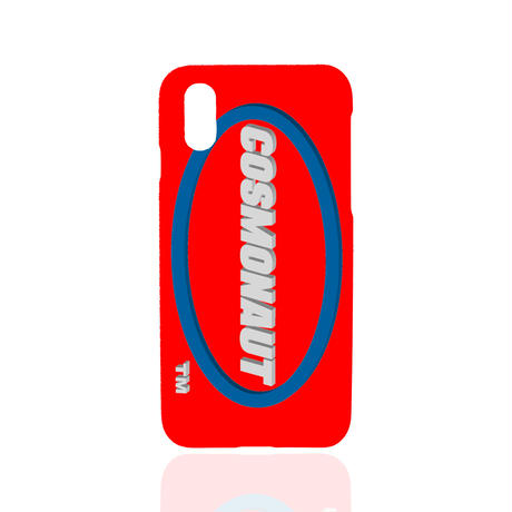 3d logo iphone case red cosmonaut