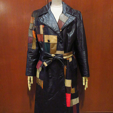半額】 【美品・希少】 vintage リアルレザー 牛革 ロングコート 【SALE/60%OFF】 レザー ロングコート 希少 古着 トレンチコート VINTAGE】MODE 【 レザージャケット