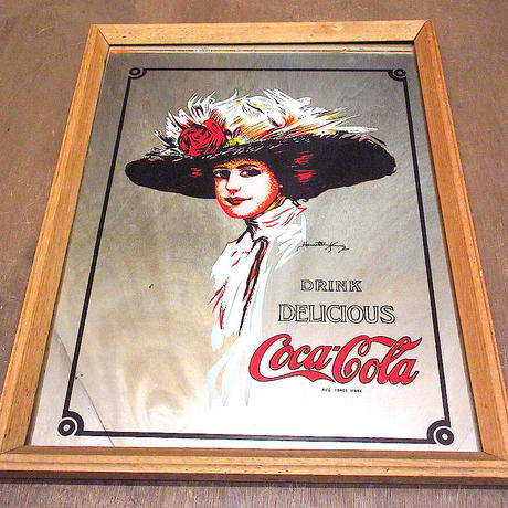 ビンテージ Coca-Cola パブミラー 壁掛け 鏡 インテリア雑貨