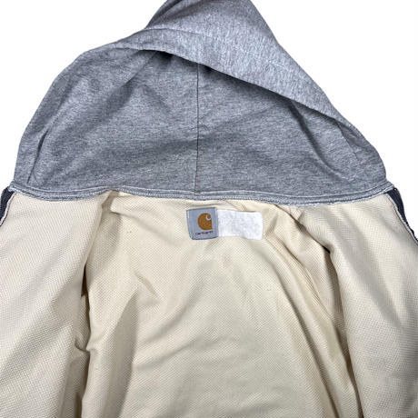 80s “Carhartt” thermal zip up hoodie / size fit like L