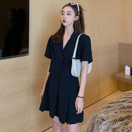 女性服 新しいデザイン 韓国風 着やせ 短いスタイル スーツ トップス