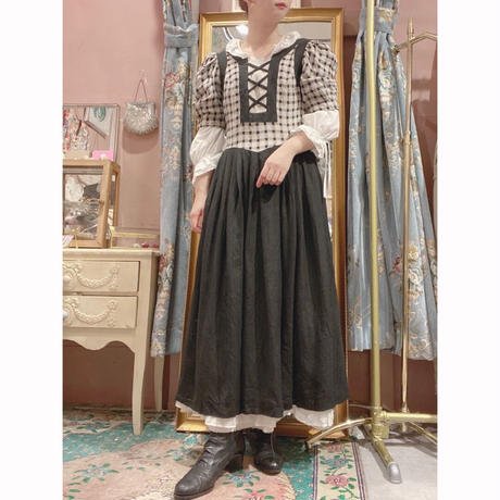 チェック柄チロルワンピース Stores チェック柄チロルワンピース Stores