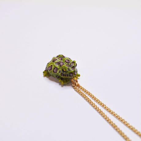 ベルツノカエル　ネックレス　(ﾁｪｰﾝ約45ｃm)