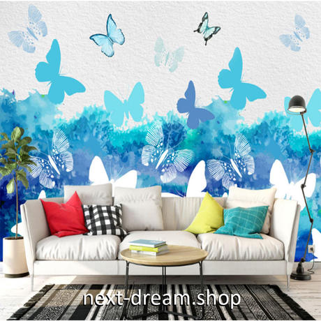 カスタム３d壁紙 1ピース 1 蝶々 水色 キッズルーム おうち時間充実 おしゃれ キッチン