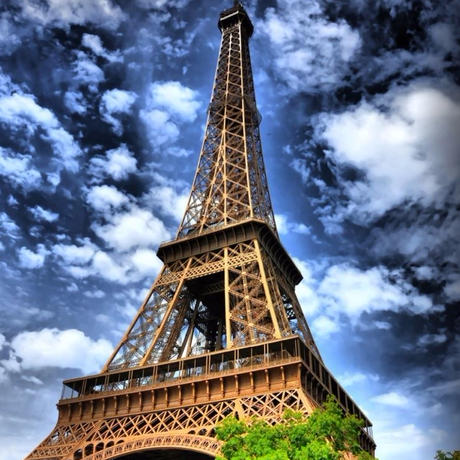 ３d 遮光カーテン 203 213cm サイズ多数 青空 エッフェル塔