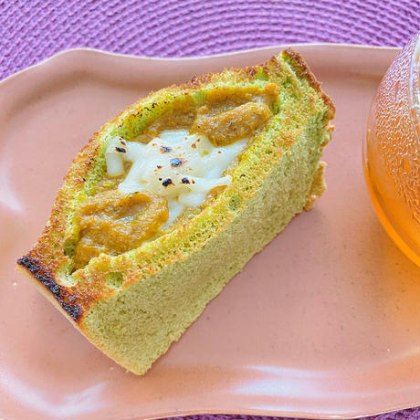 特別栽培米粉のシフォンケーキ（有機ほうれん草）