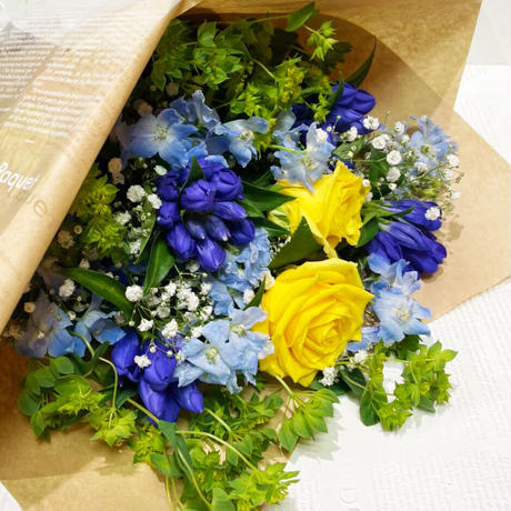 【生花定期便/週1回お届け】自分にご褒美プラン/旬の花のブーケ