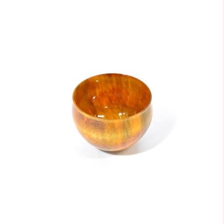 木製栃材を使用したカラフルなぐい呑みです Ochoko　Colorful　イエロー　SX-0653