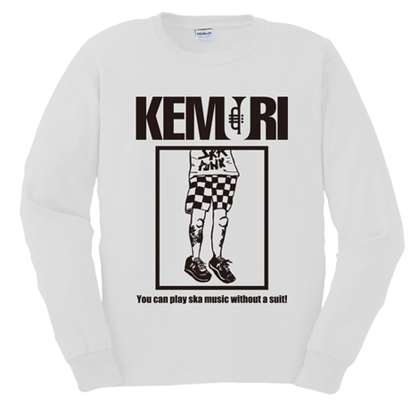 津田紀昭デザイン you can play ska ロングtシャツ ホワイト kem