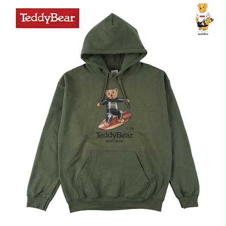 送料無料 SALE 70%OFF TEDDY BEAR （テディベア）　パーカー メンズ レディース TDBR-037-B ロゴ キャラクター サーフ スウェット シャツ アメカジ