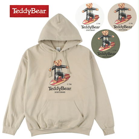 送料無料 SALE 70%OFF TEDDY BEAR （テディベア）　パーカー メンズ レディース TDBR-037-B ロゴ キャラクター サーフ スウェット シャツ アメカジ