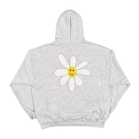 LABROS DAISY CHENILLE HOODIE ZIP UP (ASH GREY)