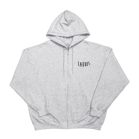 LABROS DAISY CHENILLE HOODIE ZIP UP (ASH GREY)