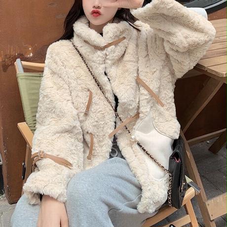 ボアジャケット ボアブルゾン  ゆったり アウター ビックシルエット 体型カバー シンプル レトロ 韓国ファッション レディース 大人可愛い ガーリー カジュアル DTC-658290946224
