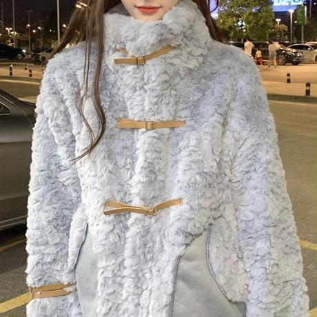 ボアジャケット ボアブルゾン  ゆったり アウター ビックシルエット 体型カバー シンプル レトロ 韓国ファッション レディース 大人可愛い ガーリー カジュアル DTC-658290946224